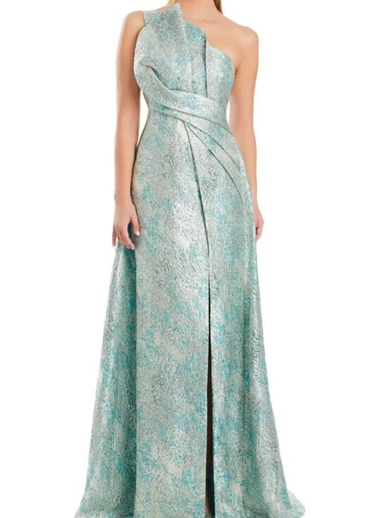 Alexander By Daymor Dresses & Skirts - NWT Alexander by Daymor 3067S25 Draped One Shoulder A-line Dress Seafoam Size 8